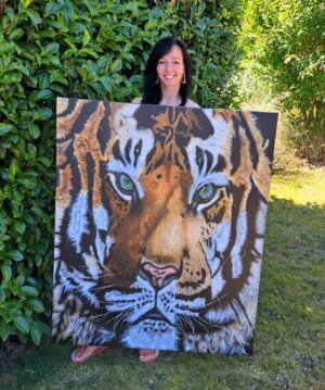 Hyperrealistic Tiger Painting