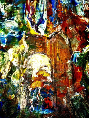 Die Welt ist bunt gemischt mit verschiedenen Farben und Formen der Abstraction 