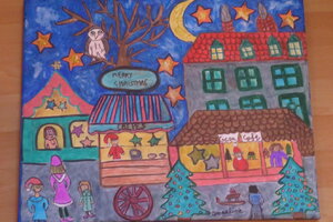 Weihnachtsmarkt in der Stadt 