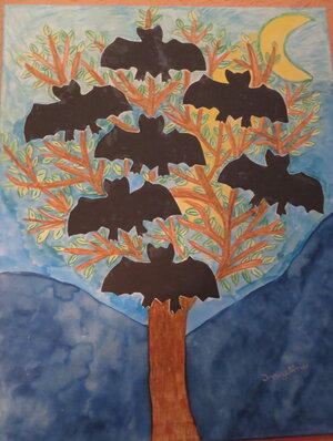 Fledermäuse im Baum 