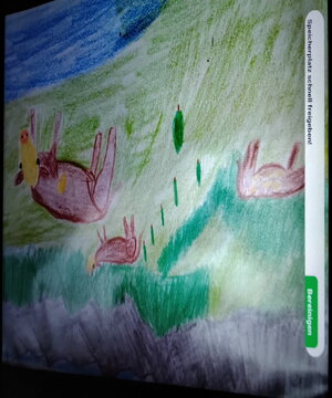 Tiere in Landschaft.